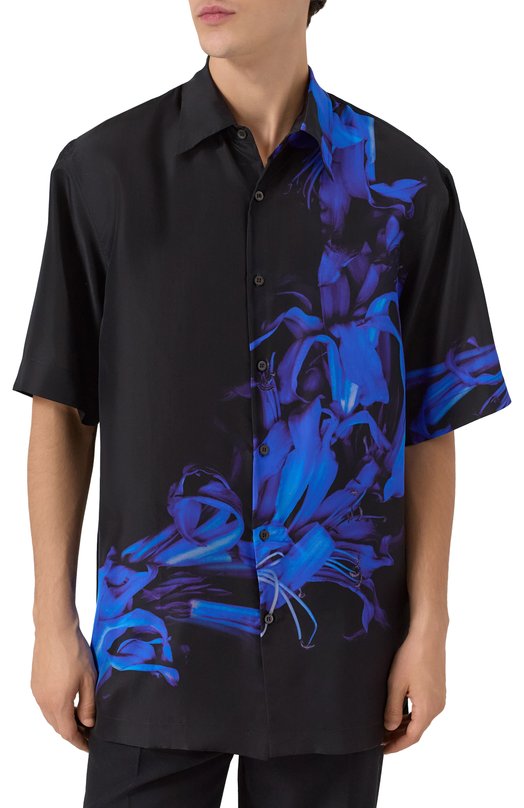 Шелковая рубашка Dries Van Noten 020700-2125-900 Чёрный  020700-2125-900 Фото 3