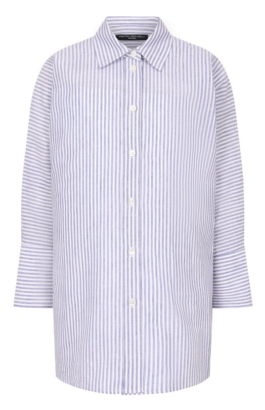 Рубашка изо льна и хлопка Pietro Brunelli CA2514/LI0028 Голубой CA2514/LI0028