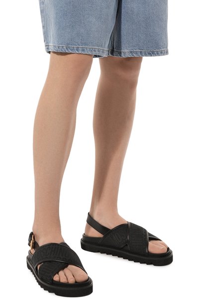 Текстильные сандалии MOSCHINO, арт. MM16025G0G/101, фото 3