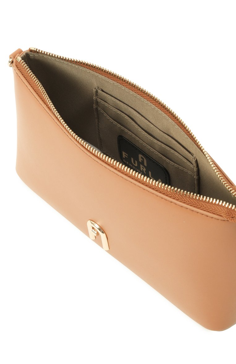 Женская сумка furla diamante mini  FURLA коричневого цвета, арт. WE00615/AX0733 | Фото 5 (Материал: Натуральная кожа; Размер: mini; Ремень/цепочка: На ремешке)