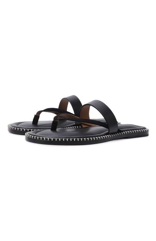 Кожаные шлепанцы Dries Van Noten 021738/0105 Чёрный 021738/0105