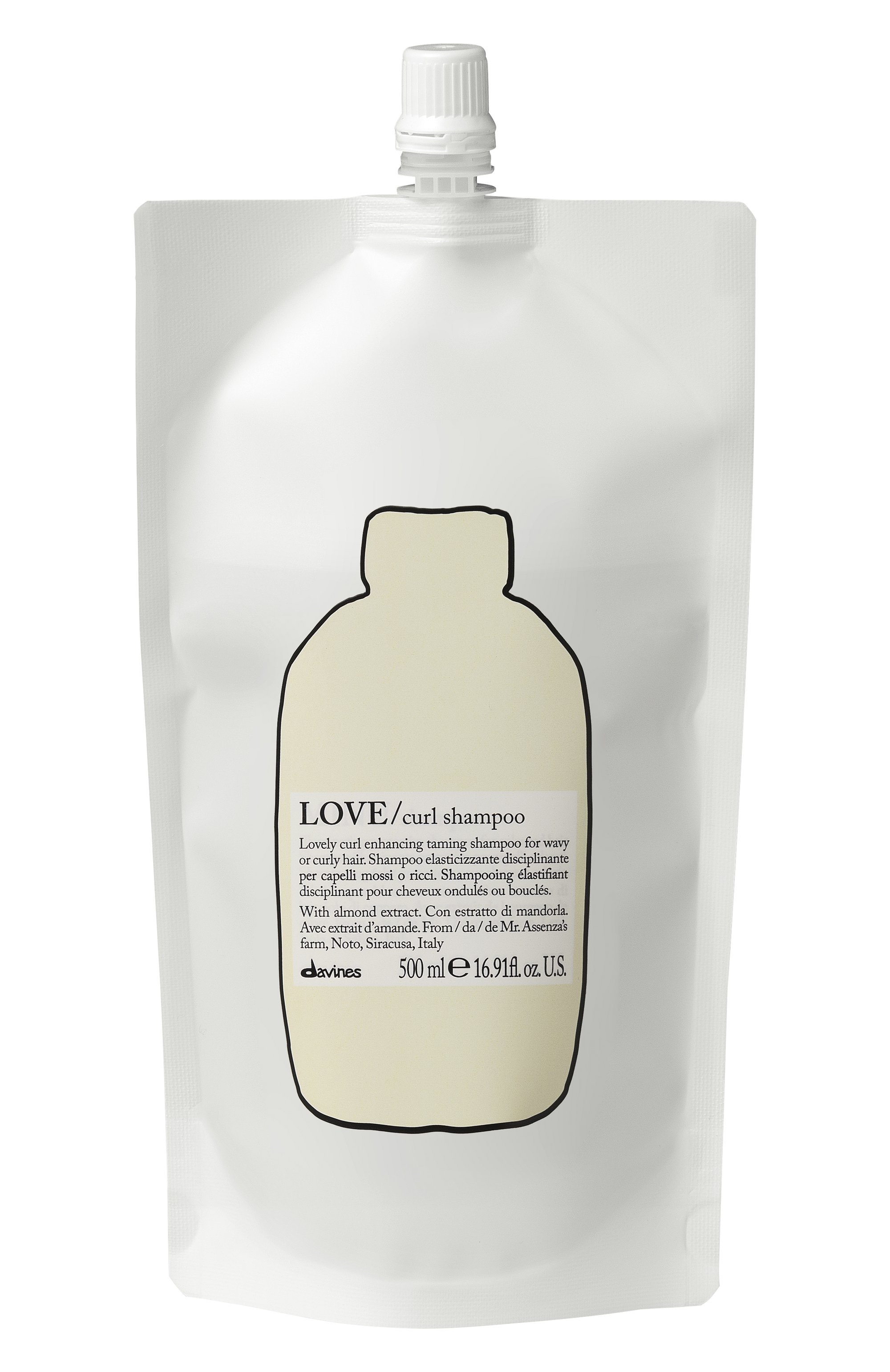 Рефил шампуня для усиления завитка love curl (500ml) DAVINES, арт. 75654, фото 1