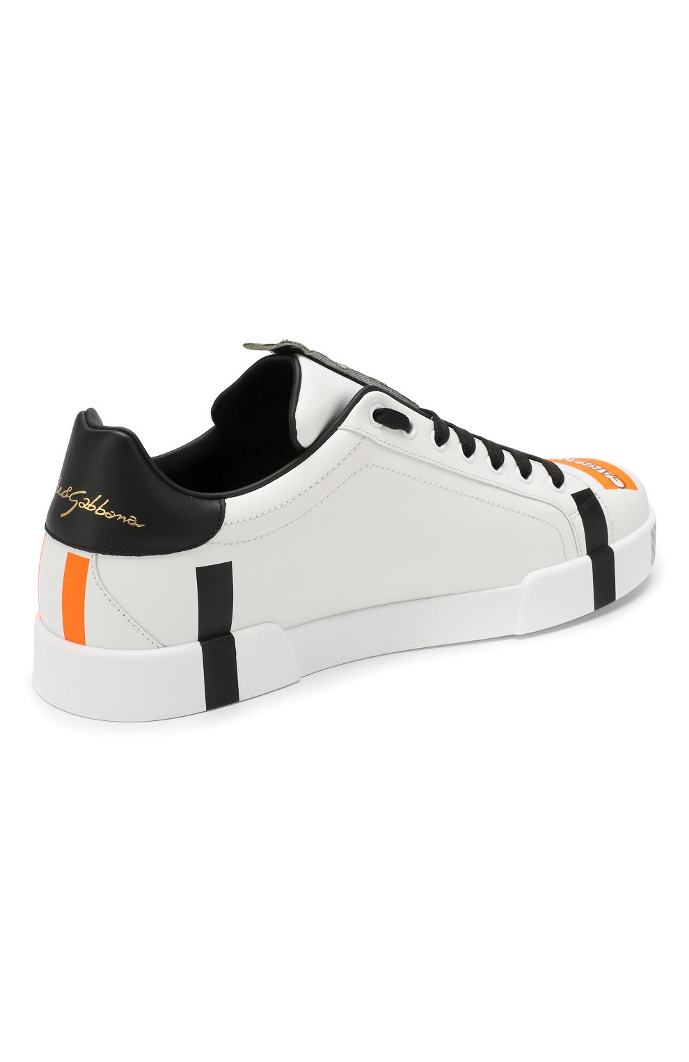 Кожаные кеды portofino DOLCE & GABBANA белого цвета по цене 113500 руб., арт. CS1558/AZ374, фото 5 Кожаные кеды portofino DOLCE & GABBANA, арт. CS1558/AZ374, фото 5