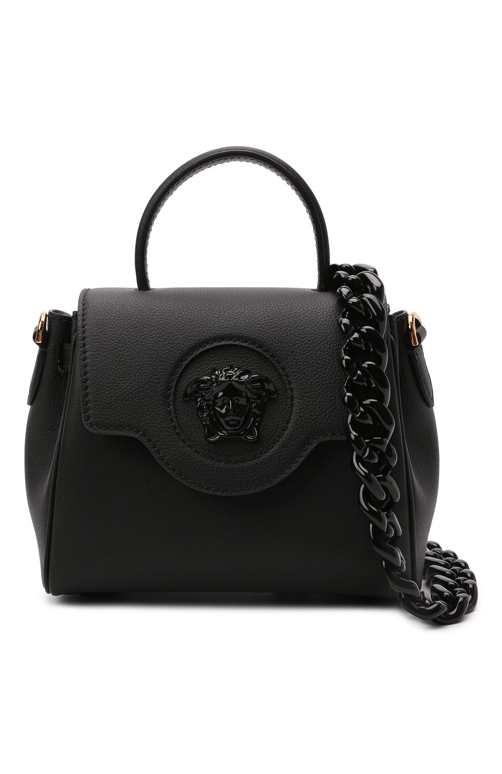 Сумка la medusa small VERSACE черного цвета по цене 263500 руб., арт. DBFI040/DVIT2T, фото 8 Сумка la medusa small VERSACE, арт. DBFI040/DVIT2T, фото 8