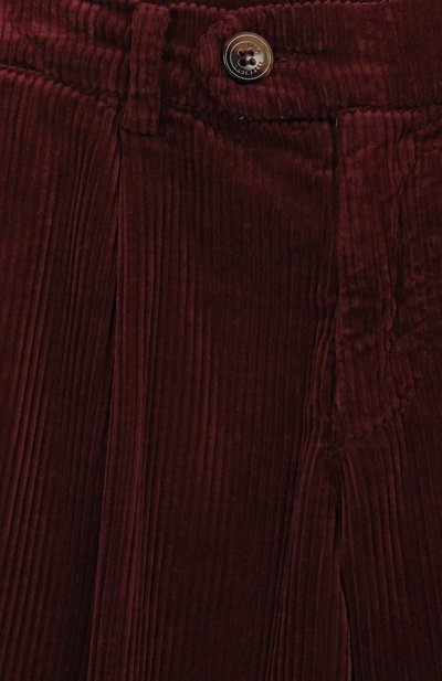 Вельветовые брюки BRUNELLO CUCINELLI бордового цвета по цене 54250 руб., арт. B280UP100B, фото 3 Вельветовые брюки BRUNELLO CUCINELLI, арт. B280UP100B, фото 3