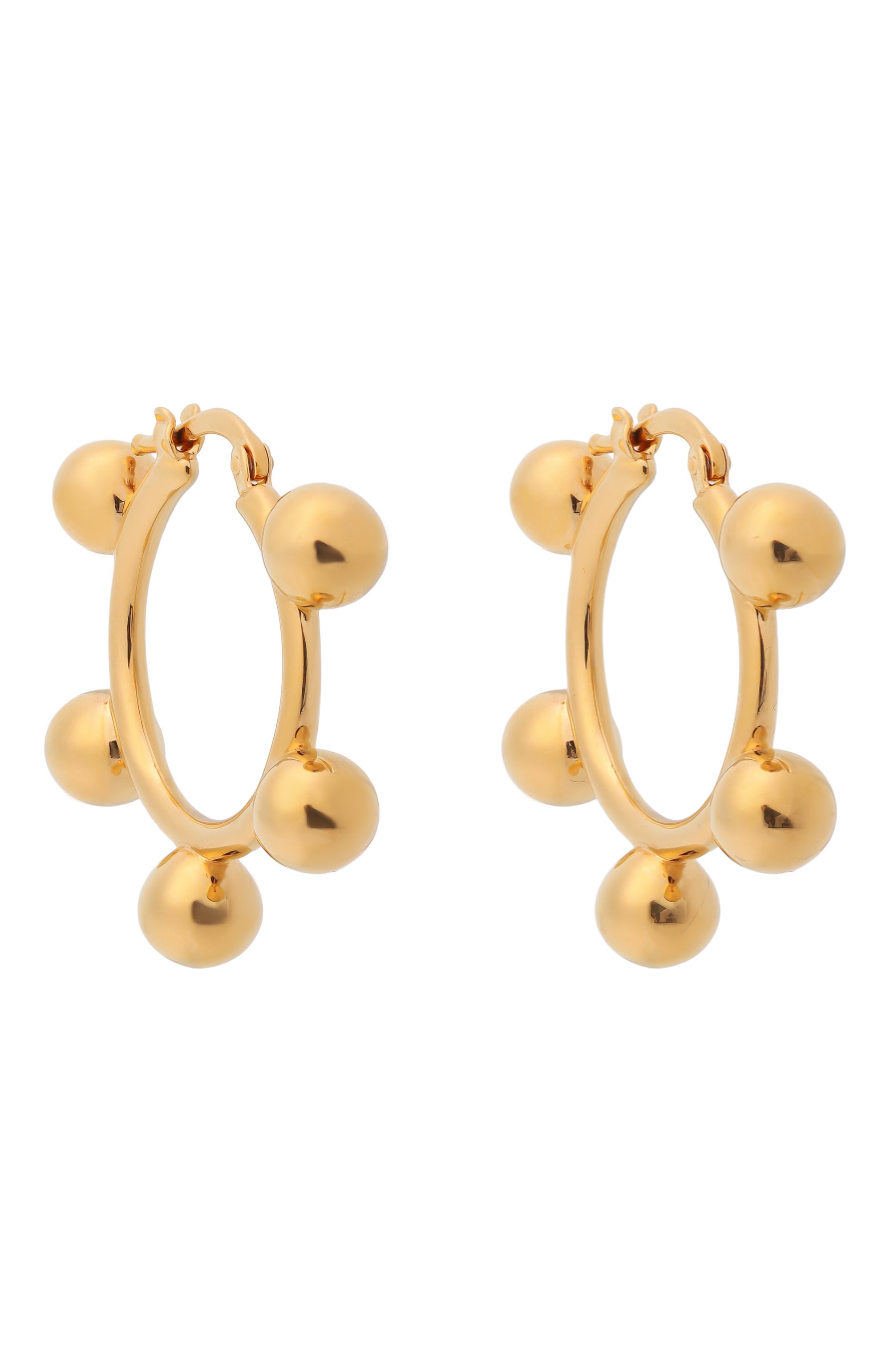 Серьги JIL SANDER золотого цвета по цене 84350 руб., арт. J12VG0364 P4877, фото 3 Серьги JIL SANDER, арт. J12VG0364 P4877, фото 3