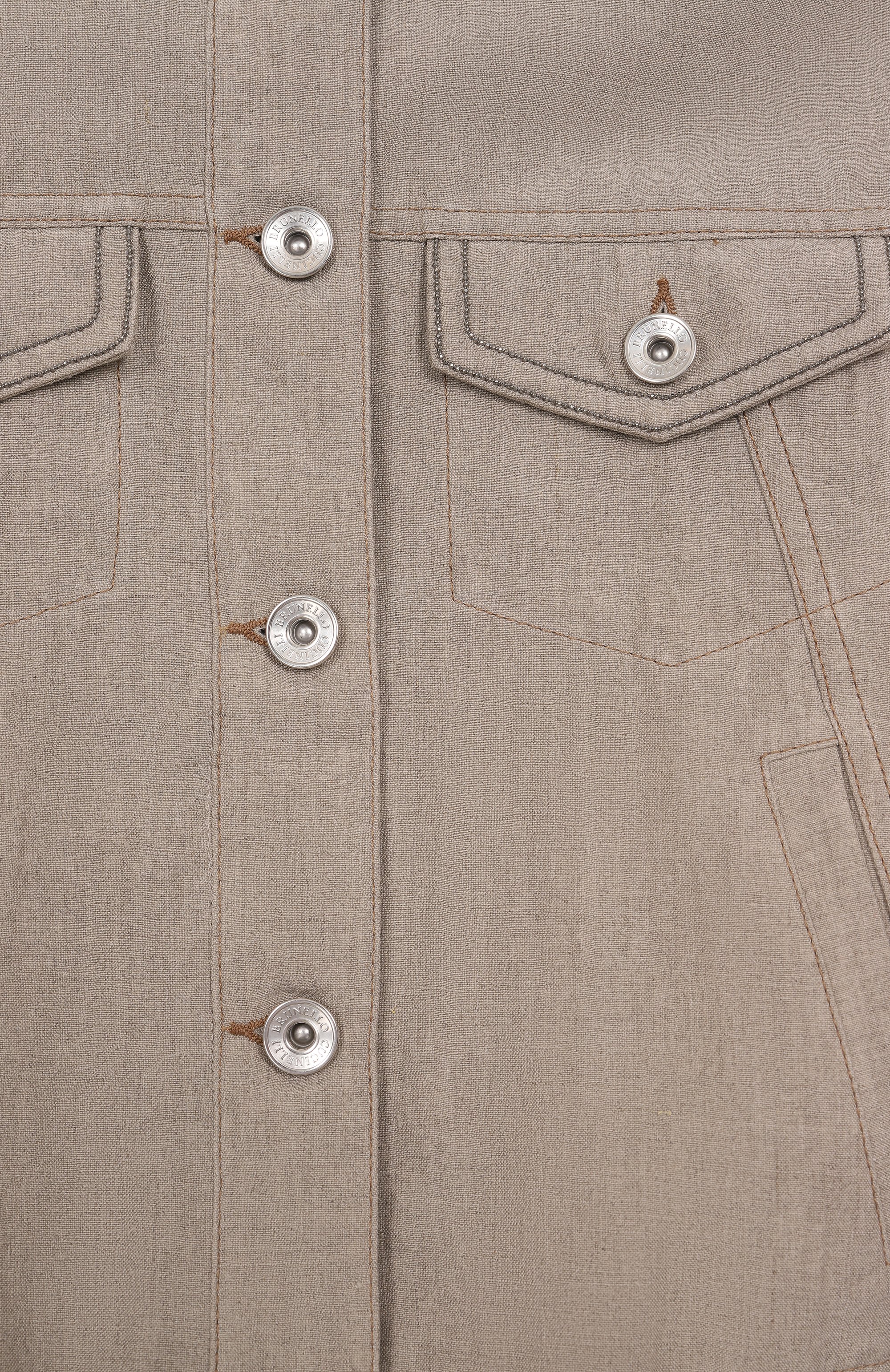 Куртка изо льна и вискозы BRUNELLO CUCINELLI, арт. BL1360459B, фото 3