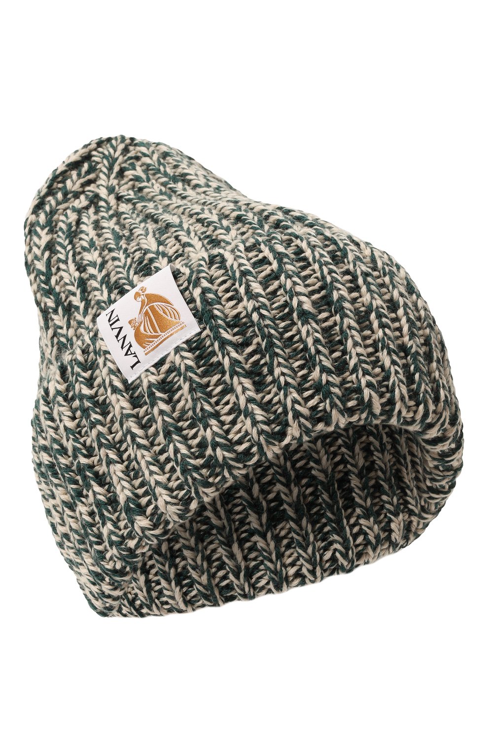 Шерстяная шапка LANVIN зеленого цвета по цене 22900 руб., арт. 6LCAPP/U7176, фото 1 Шерстяная шапка LANVIN, арт. 6LCAPP/U7176, фото 1