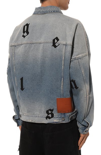 Джинсовая куртка PALM ANGELS голубого цвета по цене 99500 руб., арт. PMYE006F23DEN0014010, фото 4 Джинсовая куртка PALM ANGELS, арт. PMYE006F23DEN0014010, фото 4