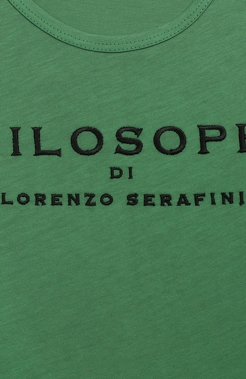 Хлопковая футболка PHILOSOPHY DI LORENZO SERAFINI KIDS, арт. PJTS01/JE138/TH033/L-XL, фото 3