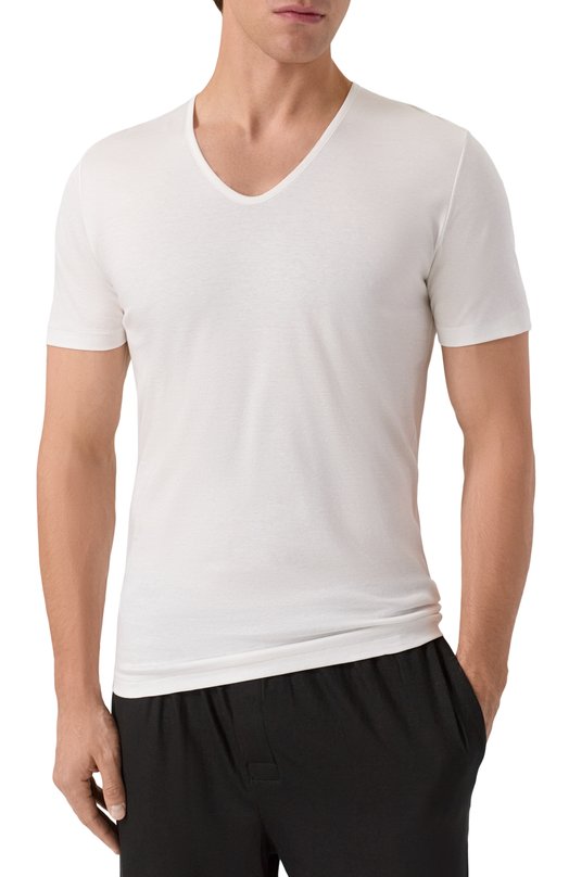 Хлопковая футболка Zimmerli 286-1442 Белый  286-1442 Фото 3