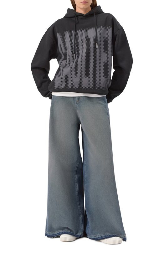 Хлопковое худи Jean Paul Gaultier 25/03-W-T0299/J003 Чёрный  25/03-W-T0299/J003 Фото 2