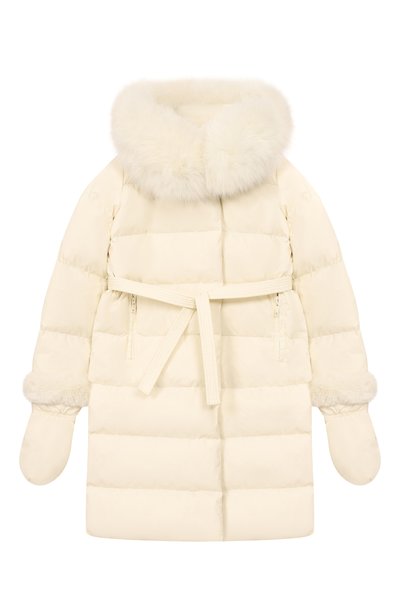 Пуховое пальто с отделкой из лисы YVES SALOMON ENFANT, арт. 25WEM920XXD0XW/12A-14A, фото 1