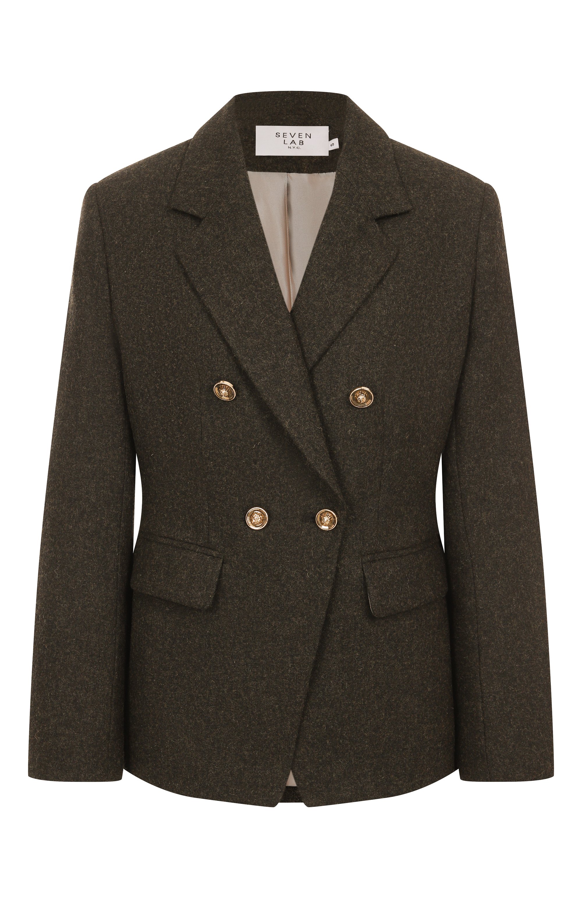 Жакет SEVEN LAB хаки цвета по цене 30870 руб., арт. 225-S-W-10-51-095, фото 1 Жакет SEVEN LAB, арт. 225-S-W-10-51-095, фото 1