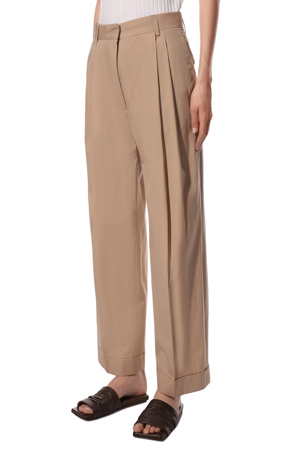 Хлопковые брюки DRIES VAN NOTEN бежевого цвета по цене 59900 руб., арт. 221-010929-4046, фото 3 Хлопковые брюки DRIES VAN NOTEN, арт. 221-010929-4046, фото 3