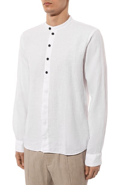Льняная рубашка HANNES ROETHER белого цвета по цене 23900 руб., арт. TU29BS.608, фото 3 Льняная рубашка HANNES ROETHER, арт. TU29BS.608, фото 3