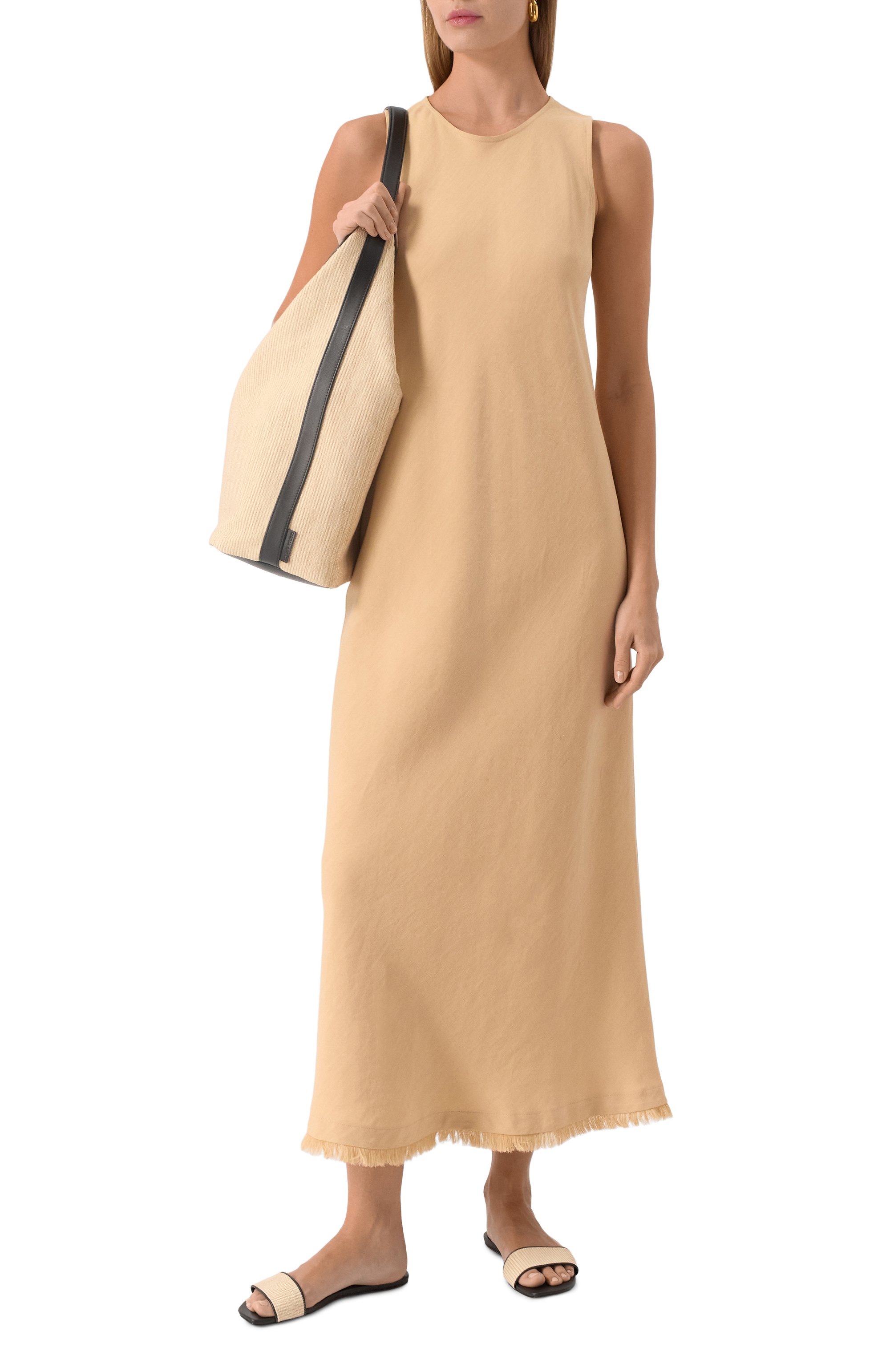 Платье из вискозы и льна ANTONELLI FIRENZE, арт. L6601N/935, фото 2