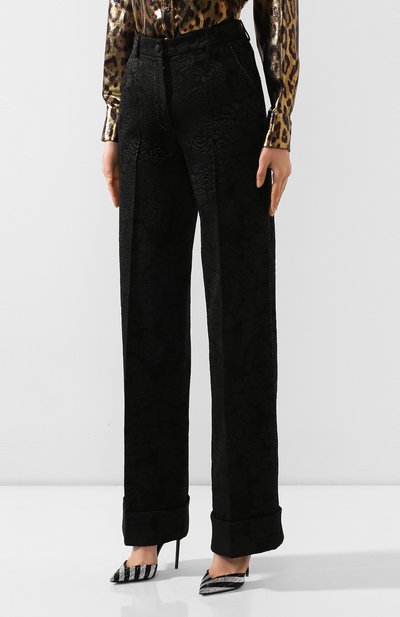 Брюки DOLCE & GABBANA черного цвета по цене 99500 руб., арт. FTBM0T/FJRCP, фото 3 Брюки DOLCE & GABBANA, арт. FTBM0T/FJRCP, фото 3