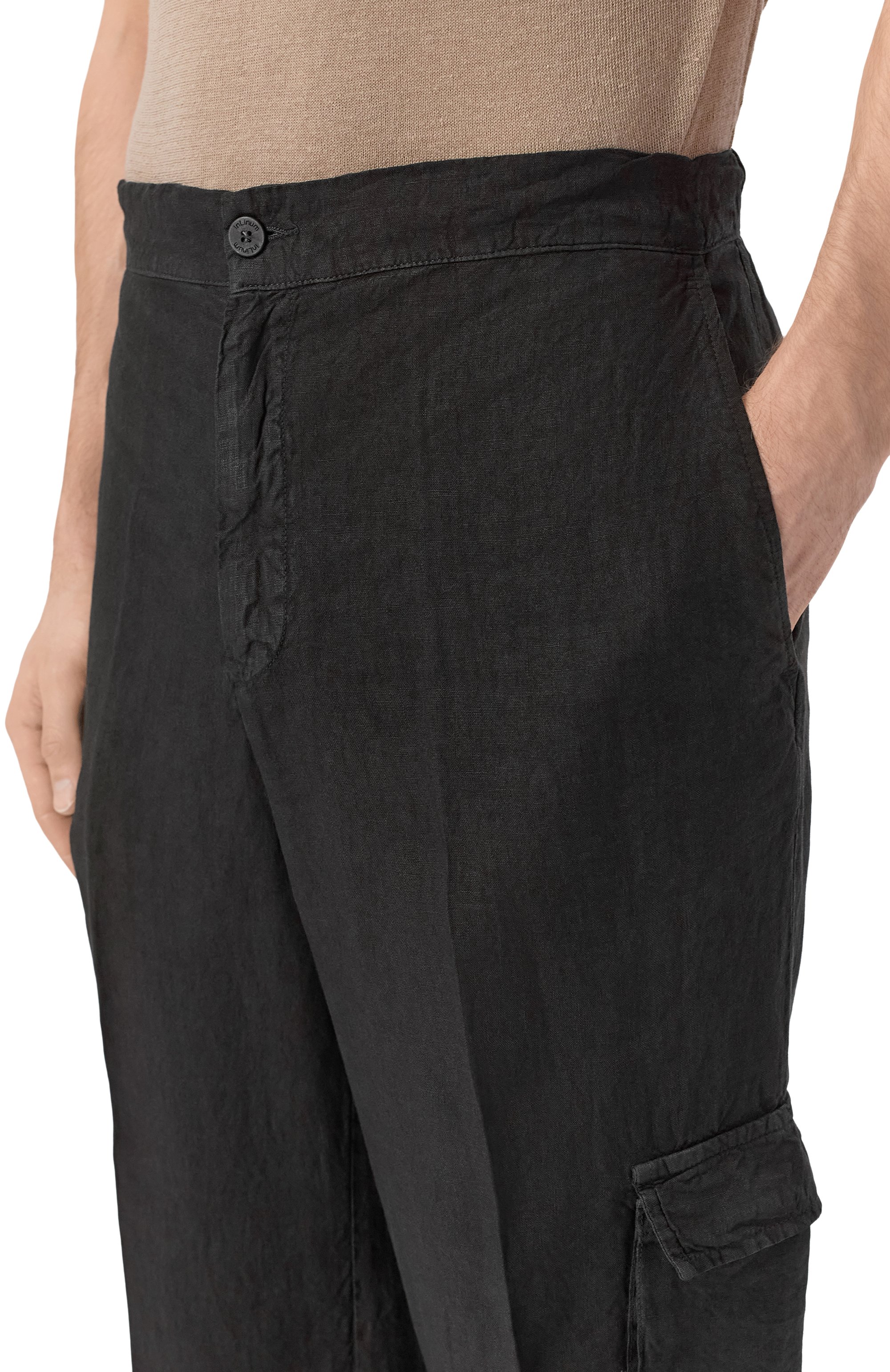 Льняные брюки-карго INLINUM, арт. CARG0RU/TR0PEA, фото 5