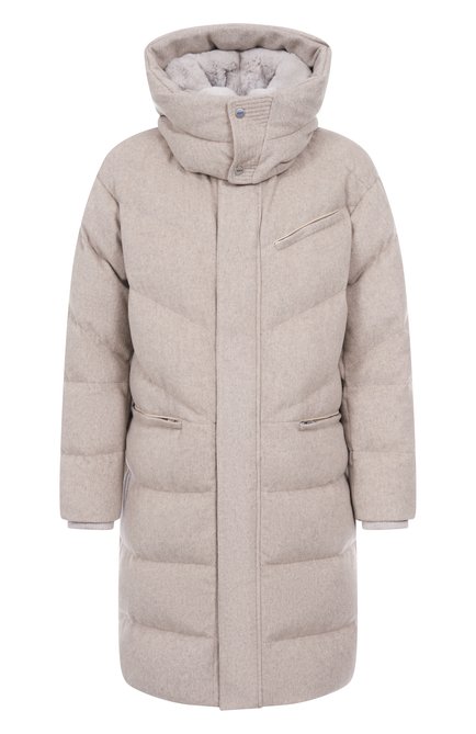 Мужская пуховик с отделкой из кролика KITON, арт. UGK147K0260H01