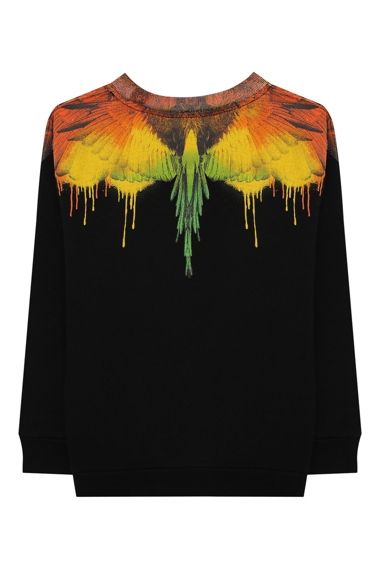 Детский хлопковый свитшот MARCELO BURLON KIDS OF MILAN черного цвета, арт. 21E/B/MB/2004/0020/2-6Y | Фото 2 (Рукава: Длинные; Материал внешний: Хлопок; Мальчики Кросс-КТ: Толстовка-одежда, Свитшот-одежда; Региональные ограничения белый список (Axapta Mercury): RU; Материал сплава: Проставлено; Драгоценные камни: Проставлено; Ростовка одежда: 6 лет | 116 см)