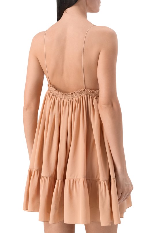 Шелковое платье Chloé CH26SR062005 Бежевый  CH26SR062005 Фото 3