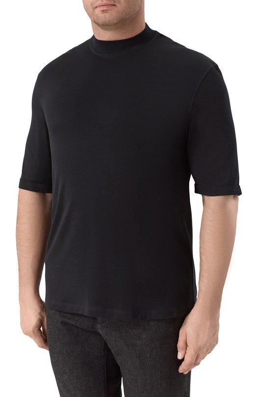 Хлопковая футболка Brunello Cucinelli M0B131396 Чёрный  M0B131396 Фото 3