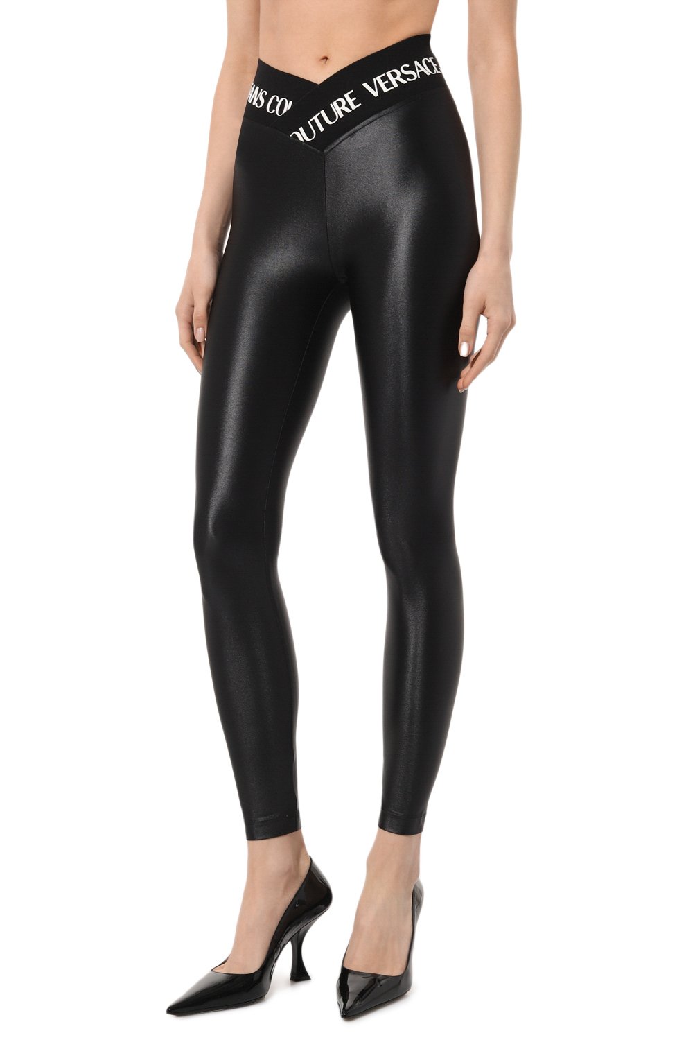 Легинсы VERSACE JEANS COUTURE черного цвета по цене 21500 руб., арт. 74HAC113/J0062, фото 3 Легинсы VERSACE JEANS COUTURE, арт. 74HAC113/J0062, фото 3