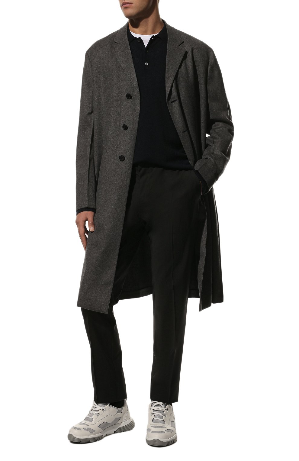 Кашемировое поло PRADA темно-синего цвета по цене 200000 руб., арт. UMB302-1Z7D-F0008-221, фото 2 Кашемировое поло PRADA, арт. UMB302-1Z7D-F0008-221, фото 2