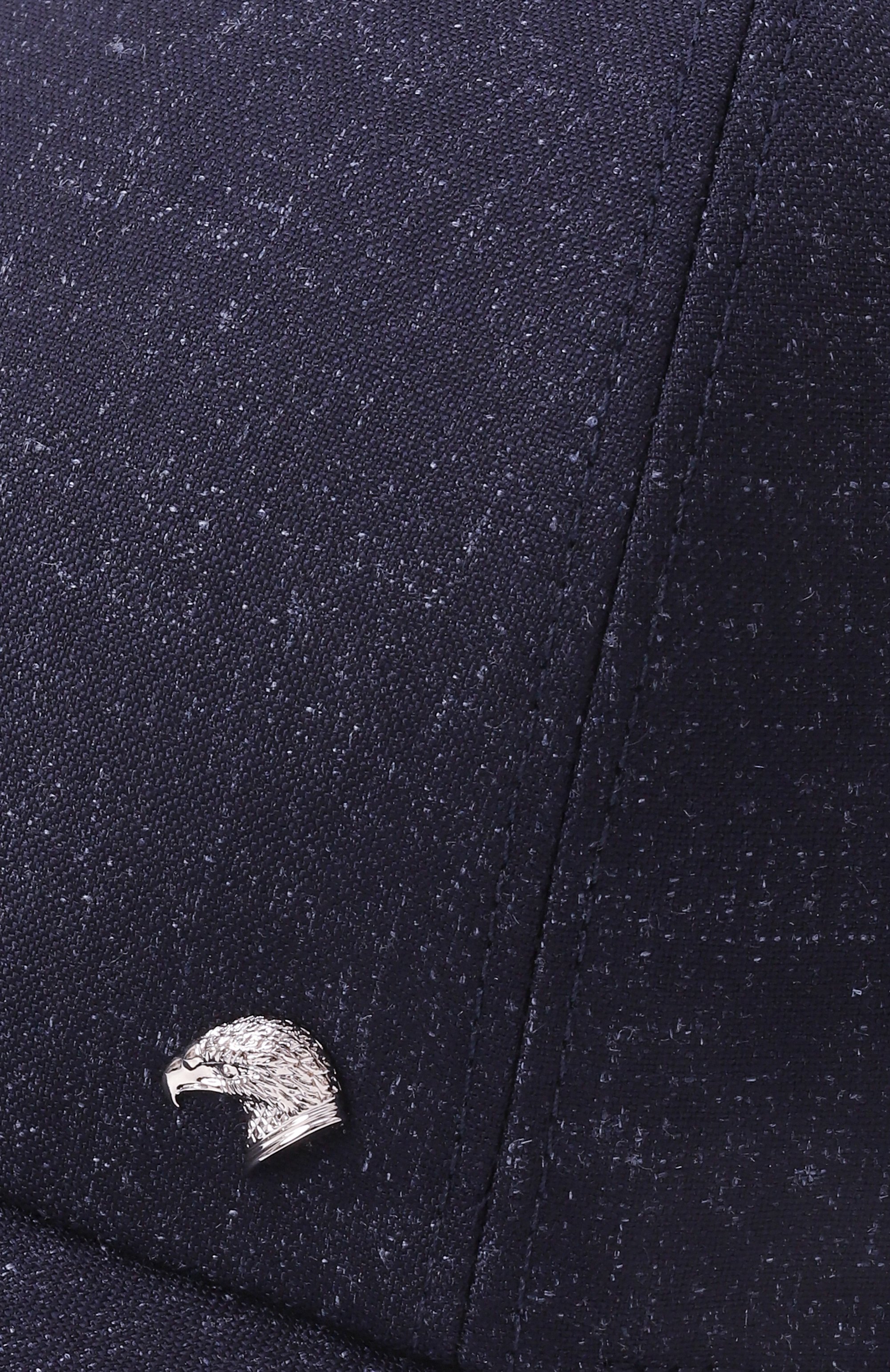 Бейсболка из шелка и кашемира STEFANO RICCI темно-синего цвета по цене 75500 руб., арт. MCV41SB26E/CE06HA, фото 4 Бейсболка из шелка и кашемира STEFANO RICCI, арт. MCV41SB26E/CE06HA, фото 4