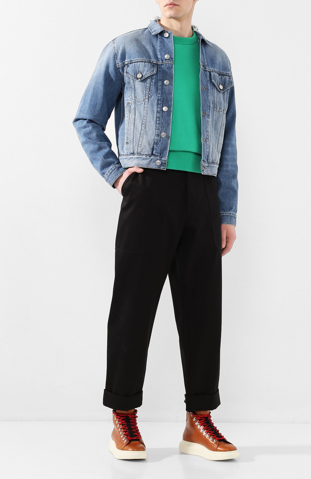 Кожаные ботинки ALEXANDER MCQUEEN, арт. 604247/WHRWD, фото 2