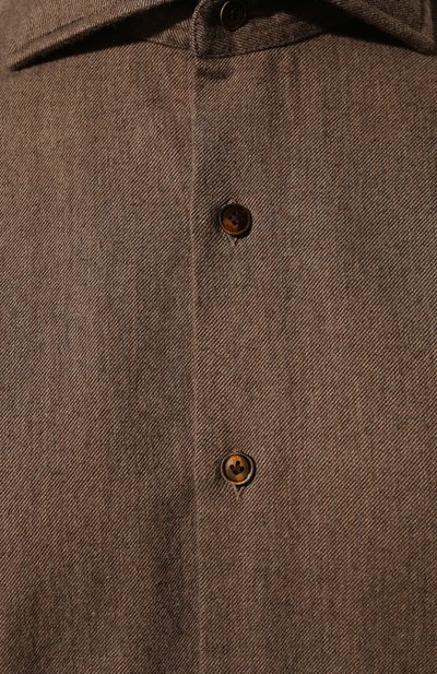 Хлопковая рубашка SONRISA коричневого цвета по цене 31950 руб., арт. IL9/BC/P9139, фото 5 Хлопковая рубашка SONRISA, арт. IL9/BC/P9139, фото 5
