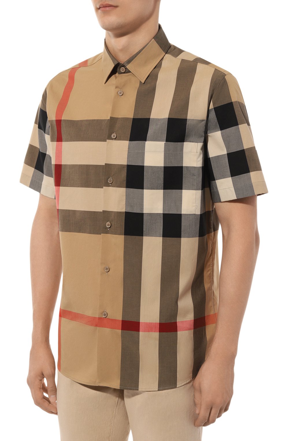 Хлопковая рубашка BURBERRY, арт. 8079591, фото 3