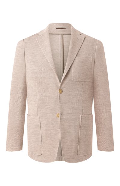 Мужской пиджак из шерсти и хлопка CANALI, арт. J0147/JI02710