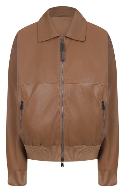 Женский кожаный бомбер BRUNELLO CUCINELLI, арт. MPCKL7472