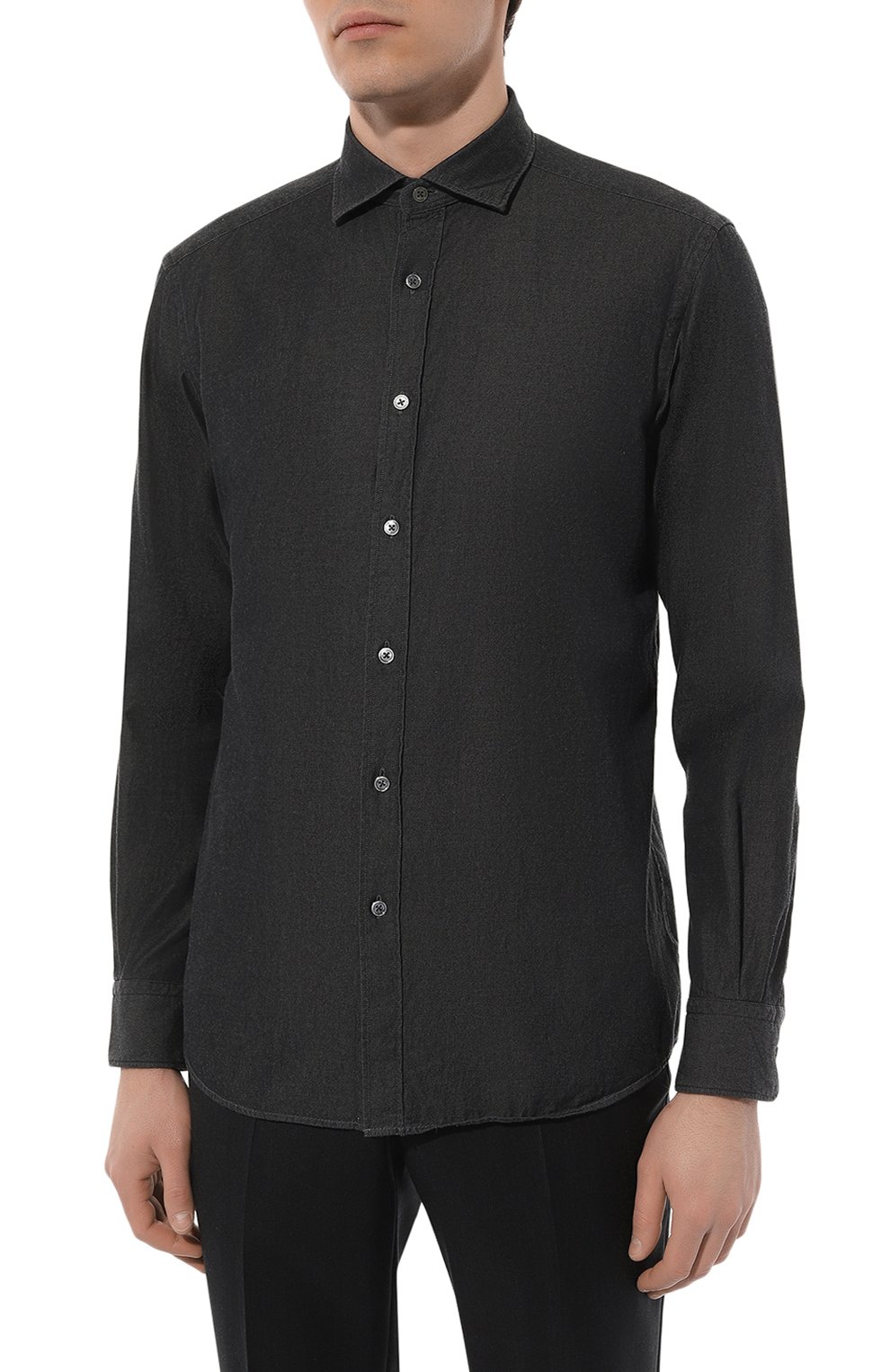 Рубашка из хлопка и кашемира ZEGNA, арт. UCX27A6/SRF6, фото 3