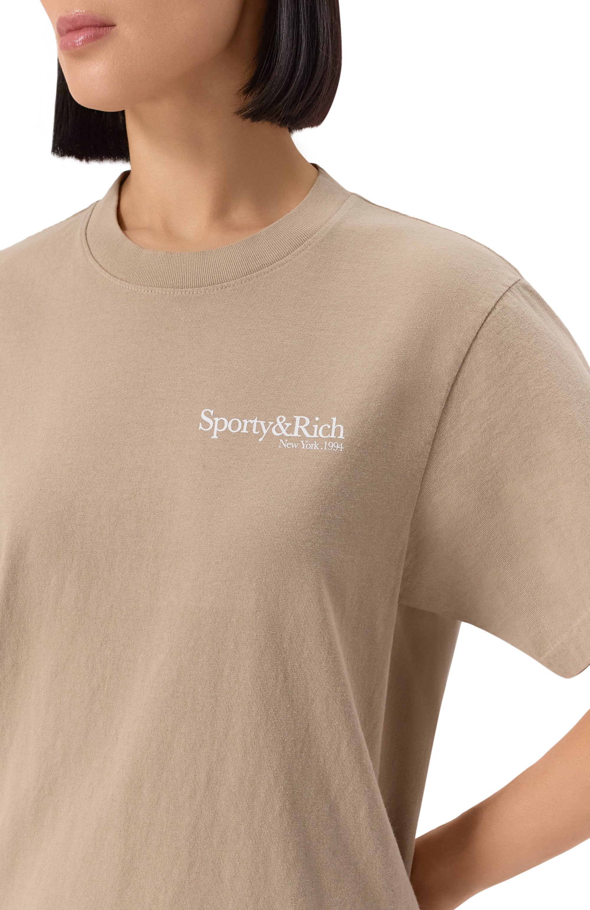 Хлопковая футболка SPORTY AND RICH, арт. T0043622016GY15, фото 5