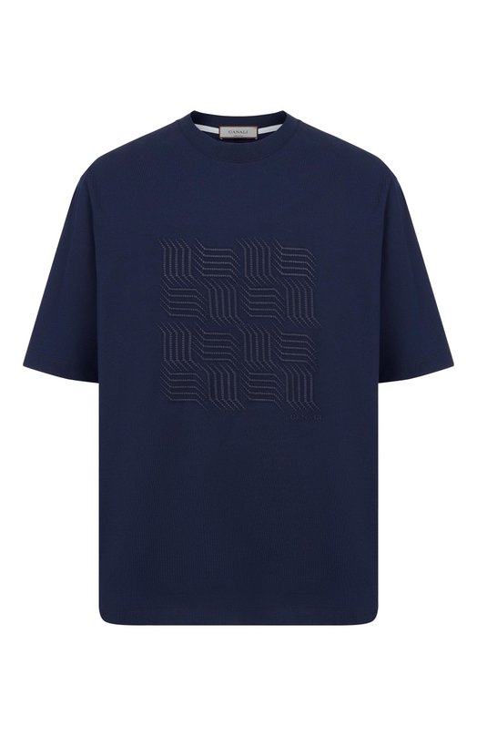 Хлопковая футболка Canali T0943/MJ02436 Синий T0943/MJ02436