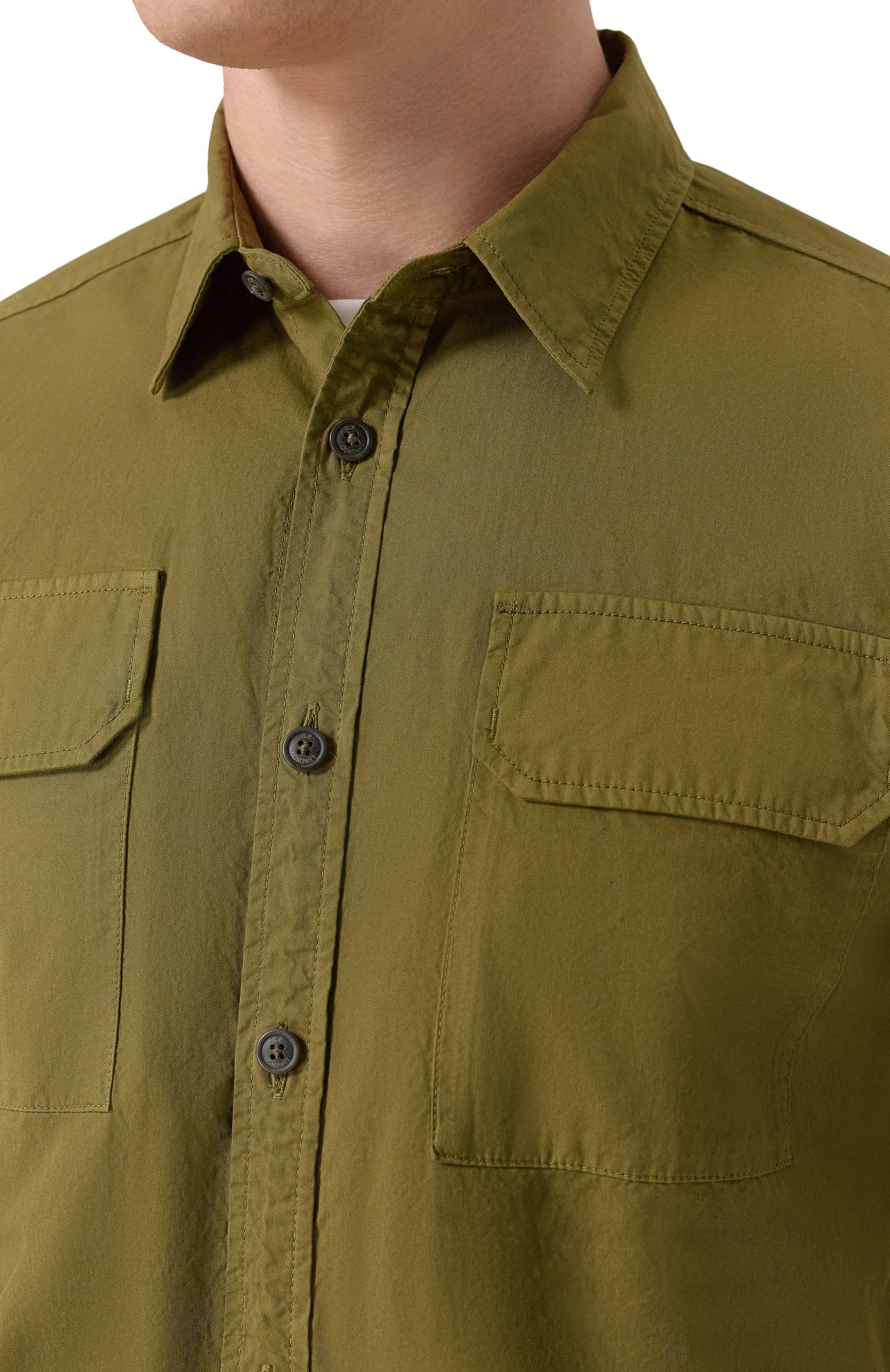 Хлопковая рубашка C.P. COMPANY, арт. 19CMSH706A110143G, фото 5