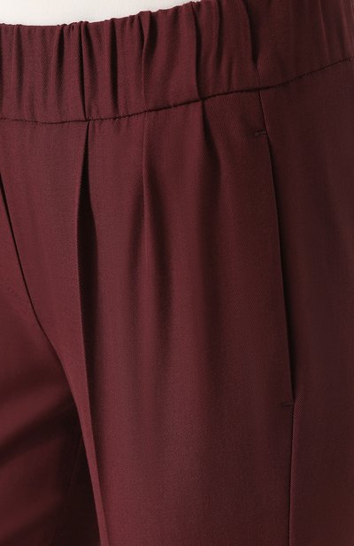 Укороченные брюки со стрелками и эластичным поясом BRUNELLO CUCINELLI, арт. MA072P1673, фото 5