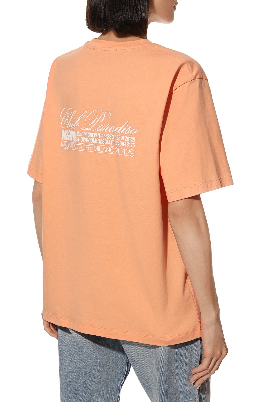 Хлопковая футболка MSGM, арт. 3441MDM108 237002, фото 4