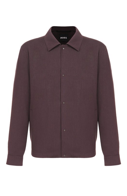 Куртка-рубашка изо льна и вискозы BOSS 50561971 Коричневый 50561971