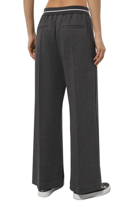 Хлопковые брюки Brunello Cucinelli MG927HC799 Серый  MG927HC799 Фото 4