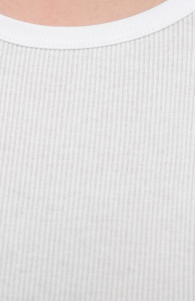 Хлопковый пуловер HELMUT LANG белого цвета по цене 24000 руб., арт. L02HW507, фото 5 Хлопковый пуловер HELMUT LANG, арт. L02HW507, фото 5