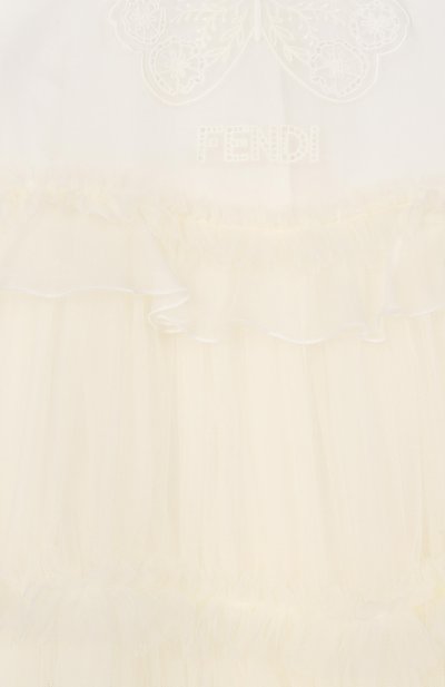 Шелковое платье FENDI молочного цвета по цене 99500 руб., арт. JFB859/AG20, фото 3 Шелковое платье FENDI, арт. JFB859/AG20, фото 3