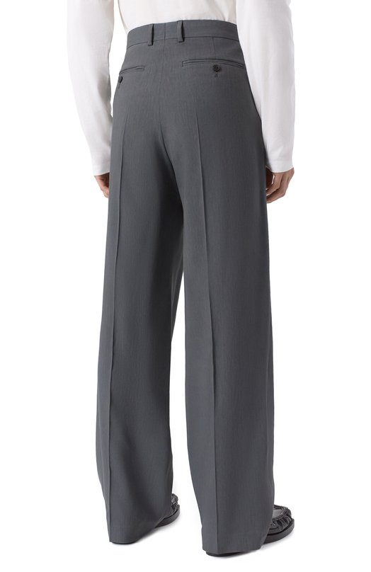 Брюки изо льна и вискозы Dries Van Noten 020900/3237 Серый  020900/3237 Фото 4