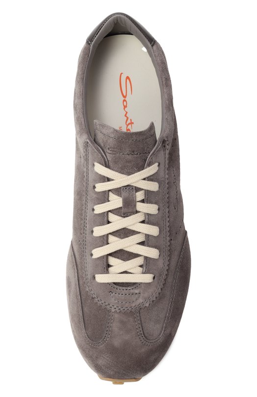 Замшевые кроссовки Santoni WBGG61356BIFTTKR Серый  WBGG61356BIFTTKR Фото 6