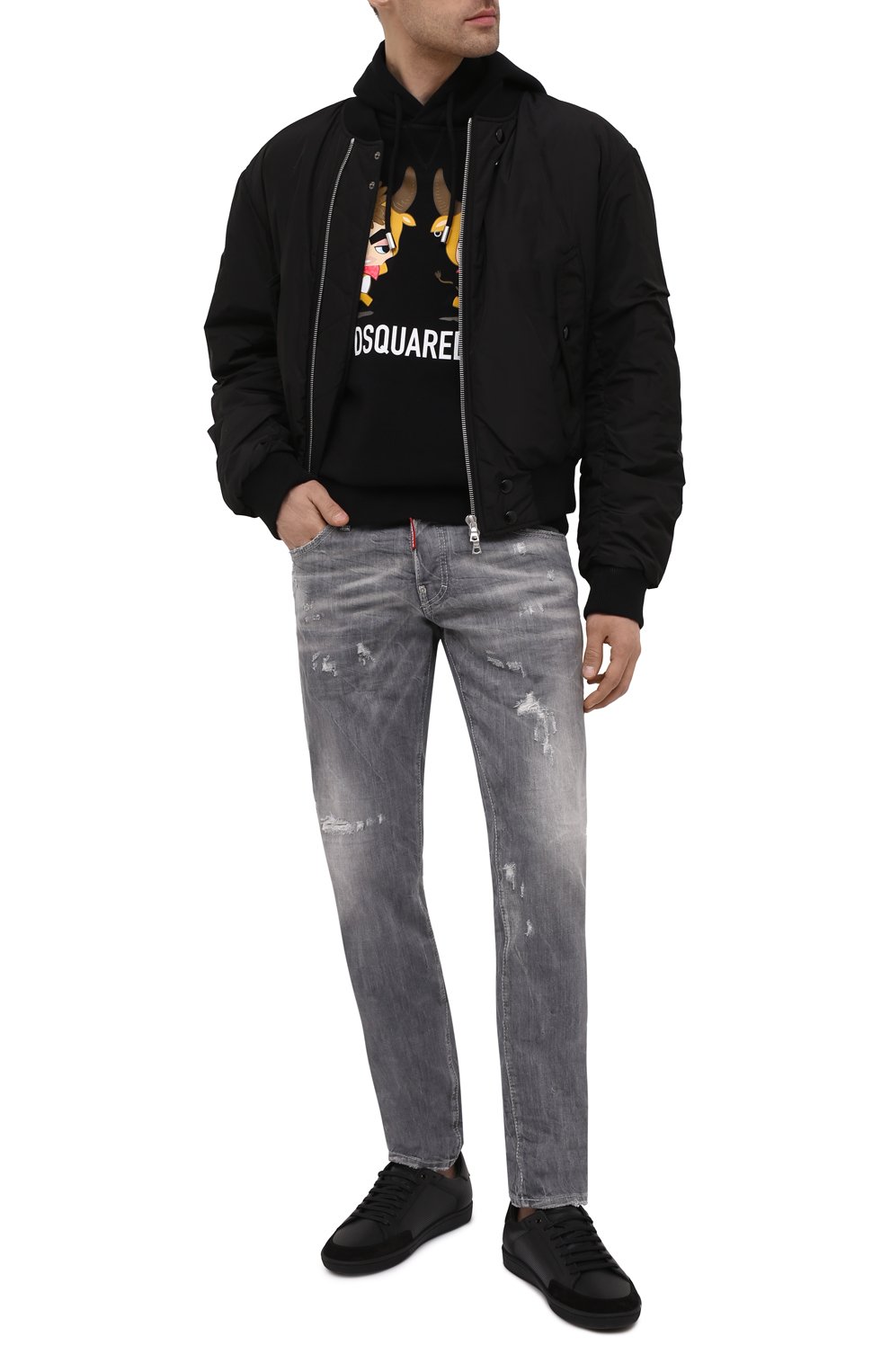 Джинсы DSQUARED2 серого цвета по цене 47000 руб., арт. S74LB0866/S30260, фото 2 Джинсы DSQUARED2, арт. S74LB0866/S30260, фото 2