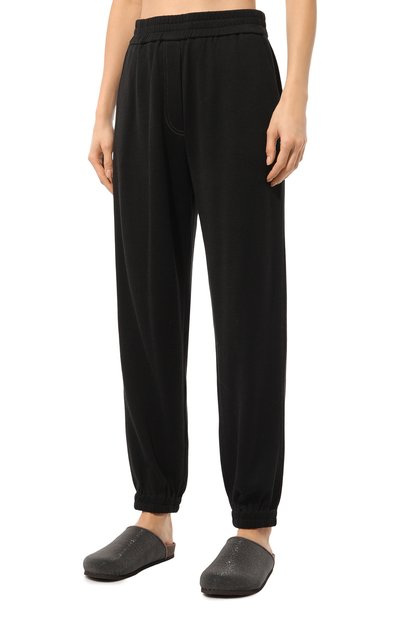 Джоггеры из хлопка и шелка BRUNELLO CUCINELLI, арт. MD828FH699, фото 3