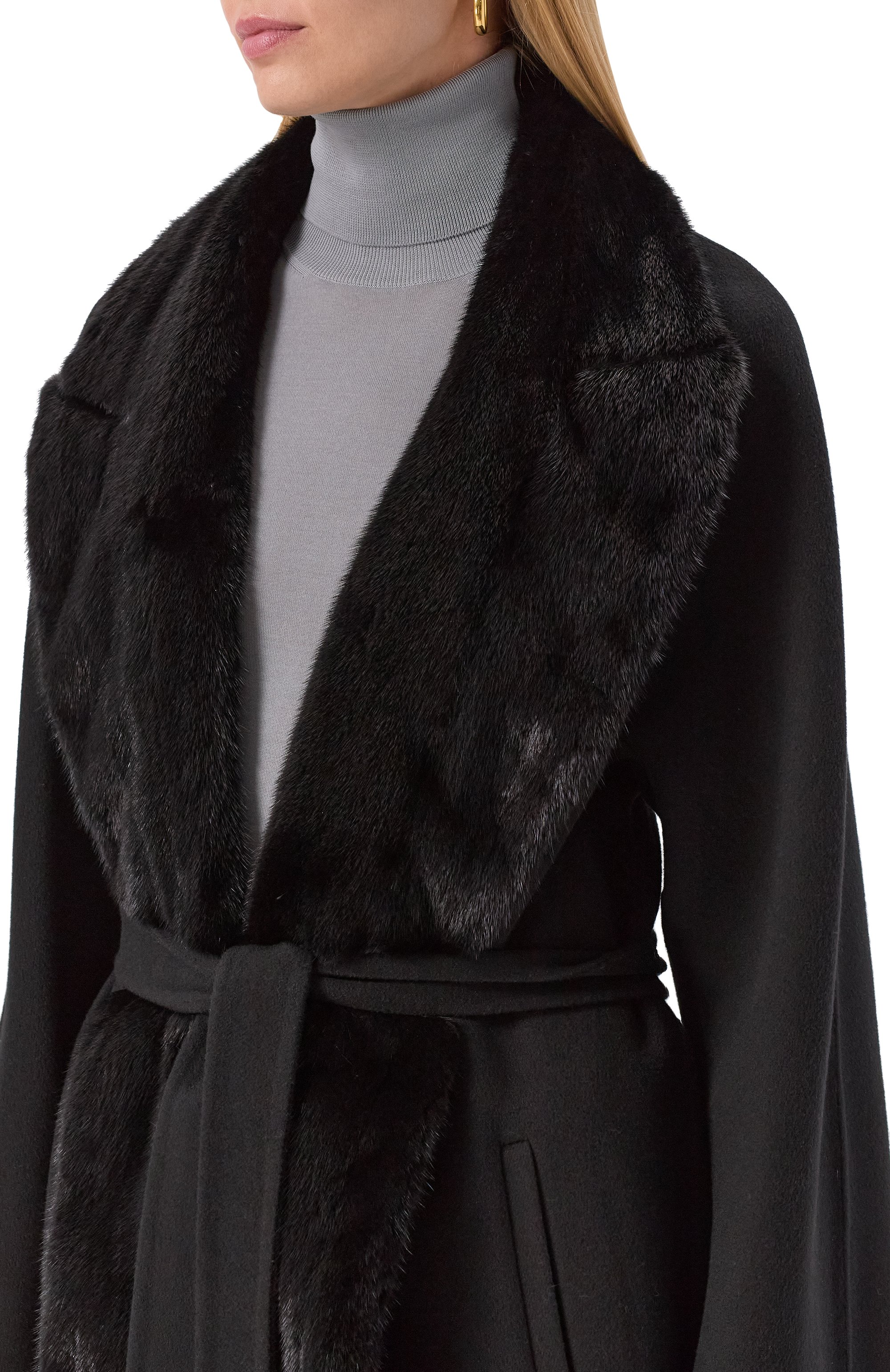 Пальто из шерсти и кашемира с отделкой из норки MVST, арт. FTBPL-Y326V/LP1432, фото 5